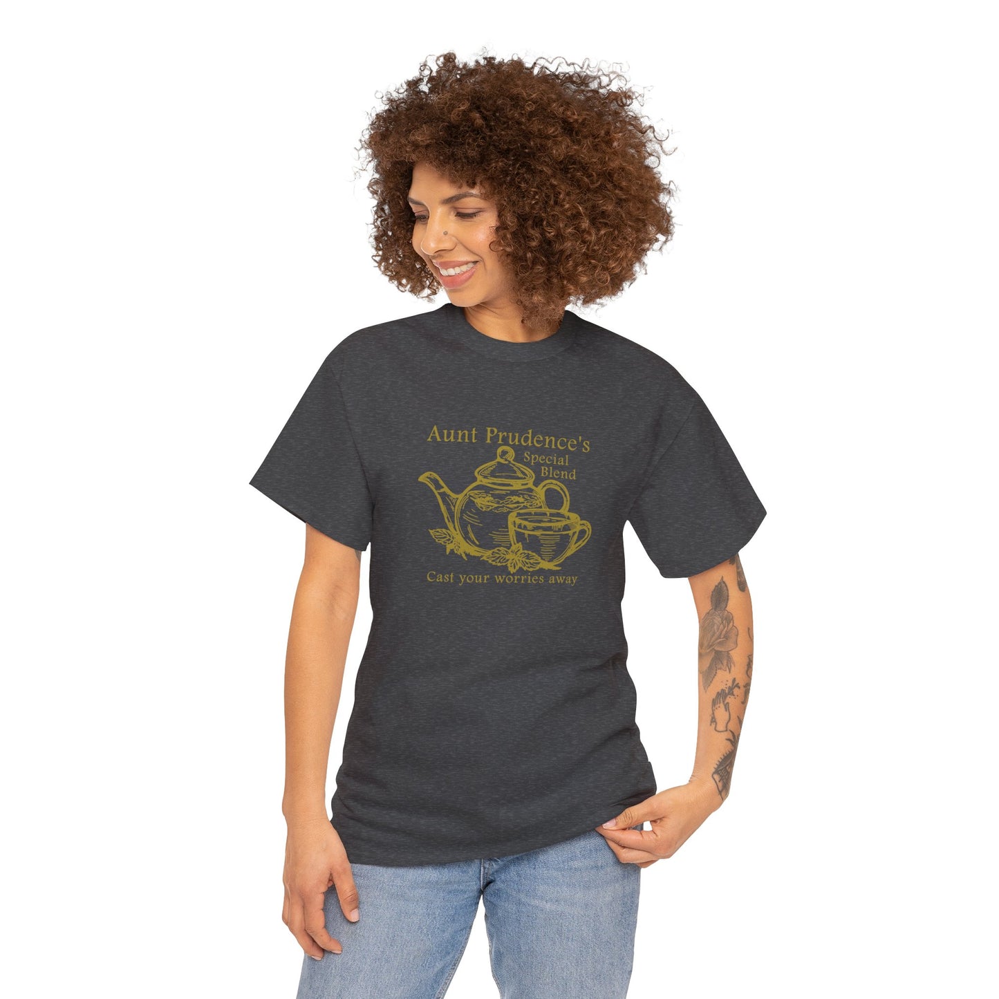 Aunt Prudence's Tea Unisex Heavy Cotton Tee