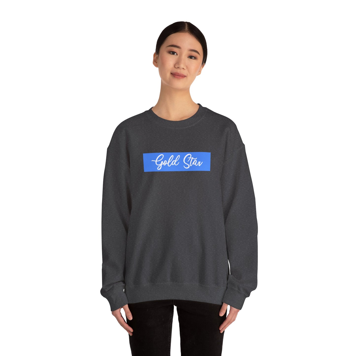 Blue Tab Gold Star Unisex Heavy Blend™ Crewneck Sweatshirt