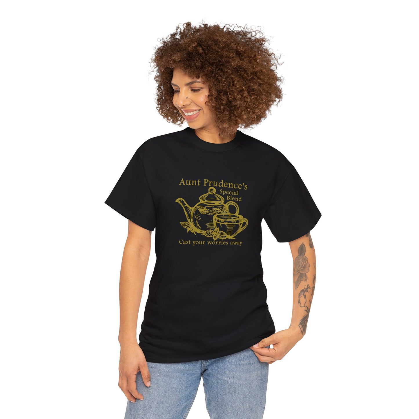 Aunt Prudence's Tea Unisex Heavy Cotton Tee